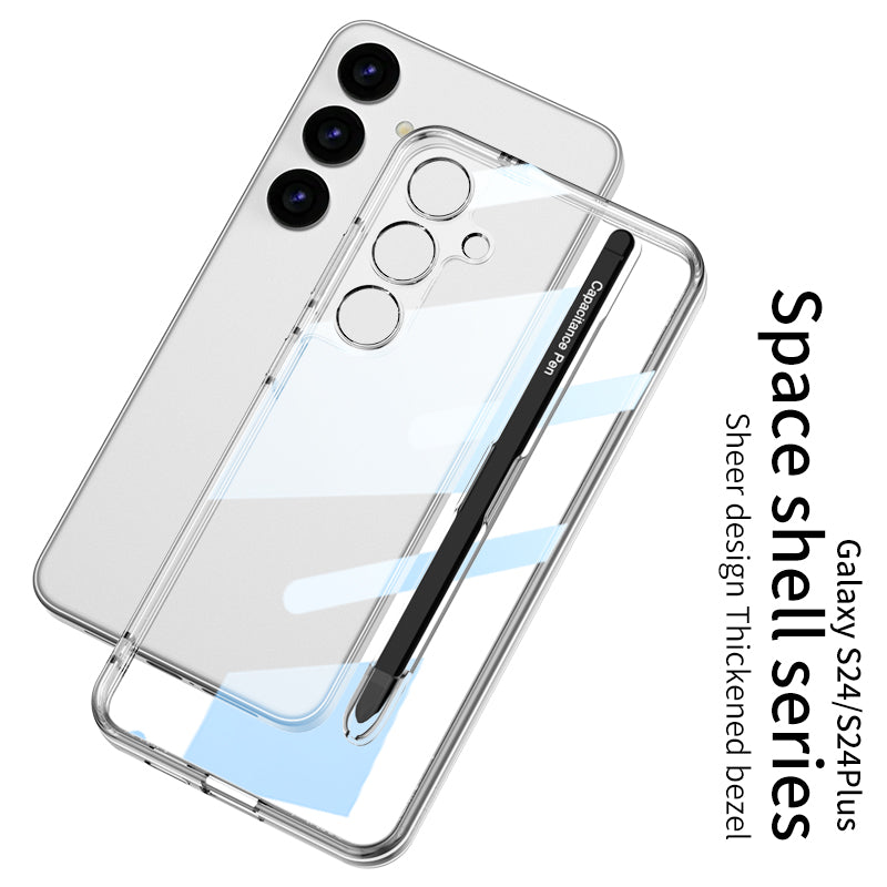 Ultra-thin Galaxy S24/S23 Ultra S24Plus S24 Clear Case with Pen