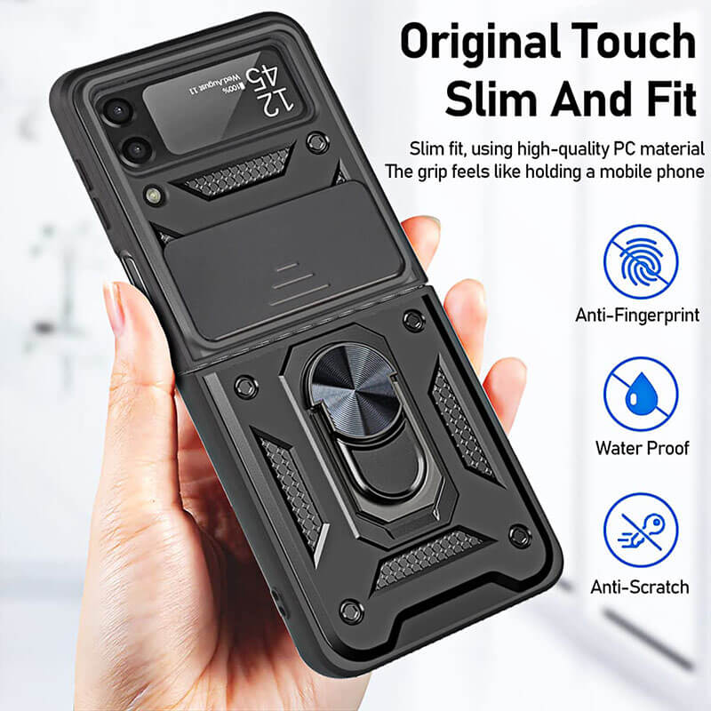 Drop Tested Cover with Magnetic Kickstand Car Mount Protective Case for Samsung Galaxy Z Flip 3 5G - GiftJupiter