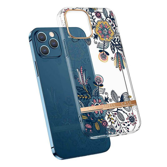 Electroplating Flower Transparent Protective Case For Samsung