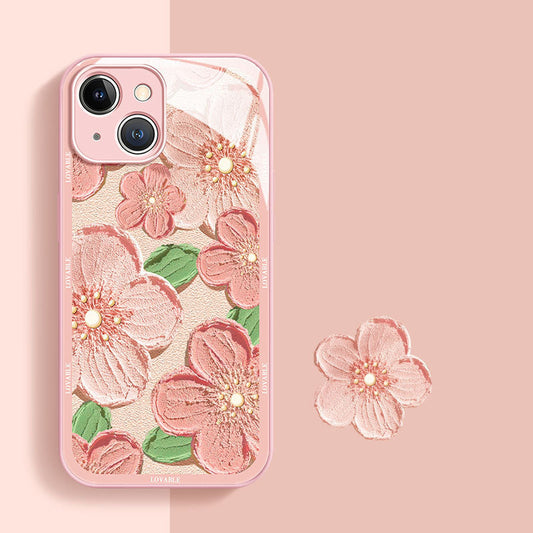 New Oil Painting Peach Blossom iPhone Case