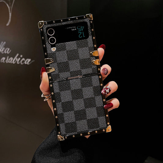 Grid Phone Case for Samsung Galaxy Z Flip 3/4/5/6/7