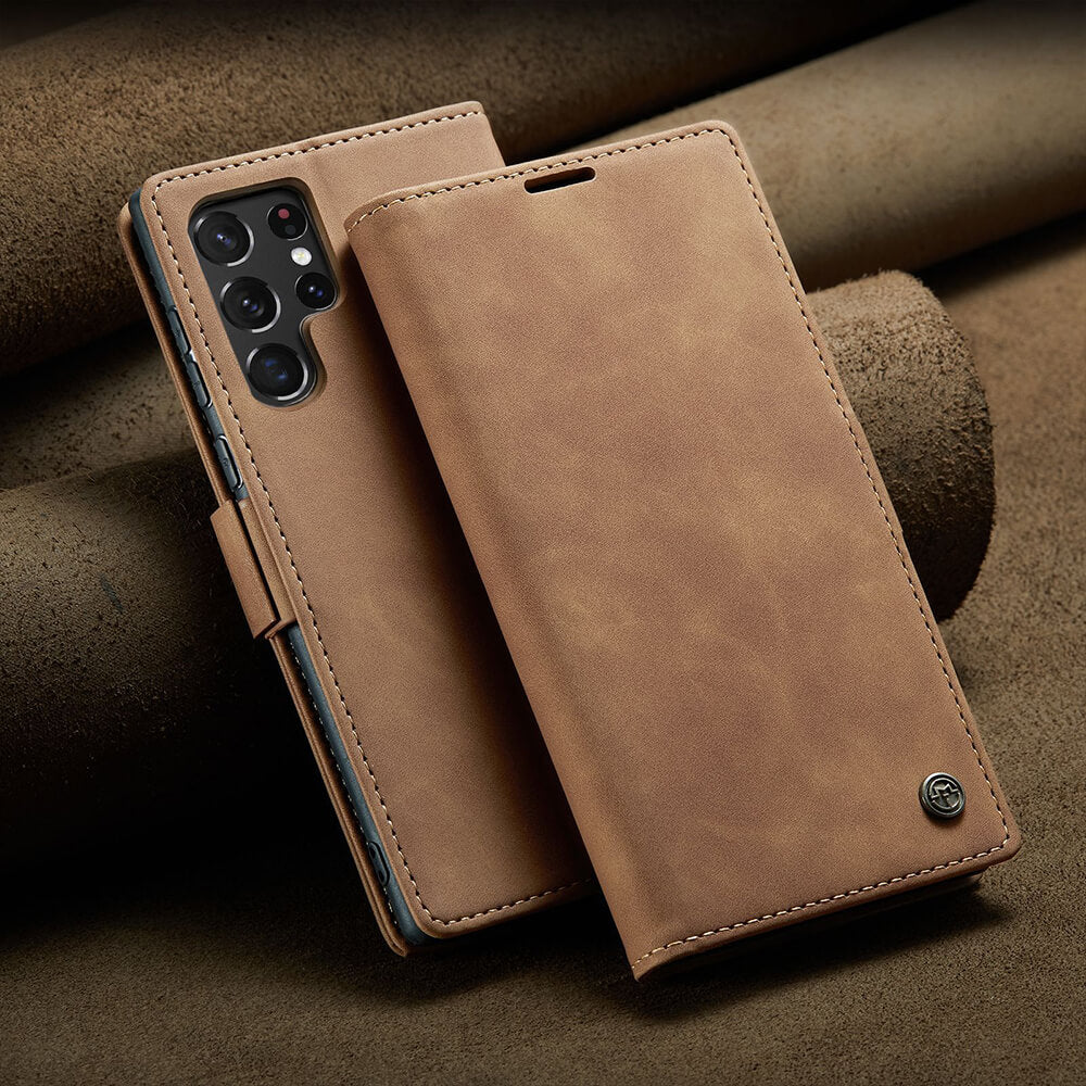 Magnetic Leather Holder Wallet Samsung Case