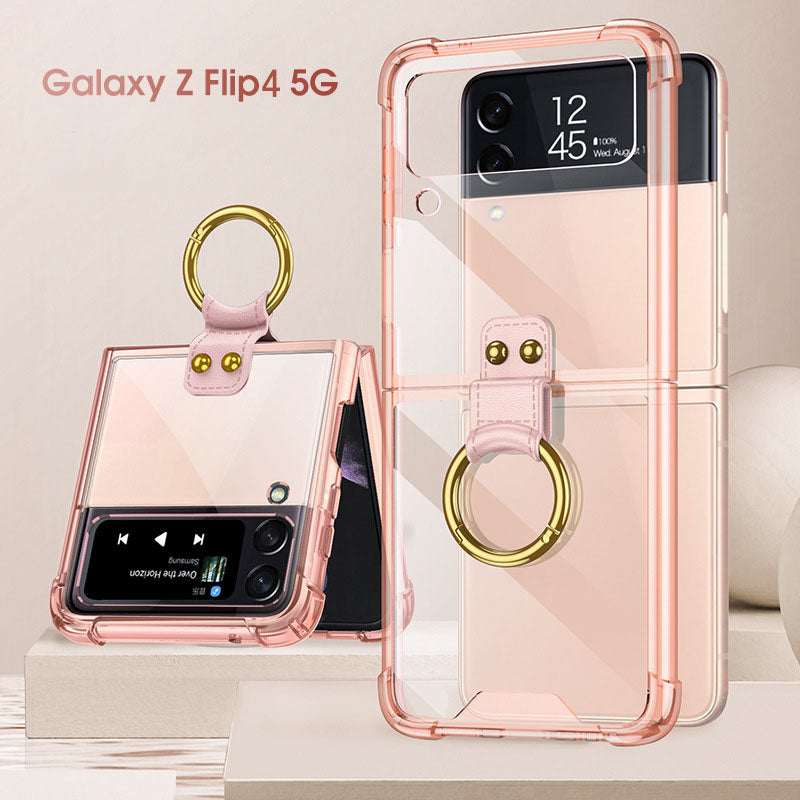 NEWEST Transparents Airbag Ring Holder Anti-knock Protection Cover For Samsung Galaxy Z Flip4 Flip3 5G