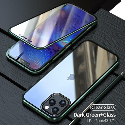 iPhone | 2020 Upgraded Two Side Tempered Glass Magnetic Adsorption Phone Case - Dealggo.com