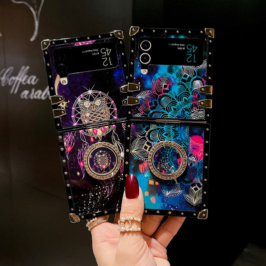 Star Sky Ring Phone Case for Samsung Galaxy Z Flip 3/4/5/6/7