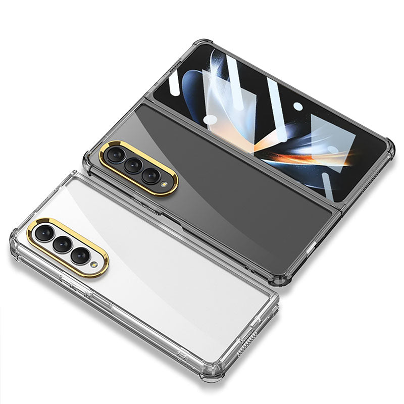 Samsung Galaxy Z Fold 4 5G Airbag Anti-fall Protective Cover With Front Tempered Film