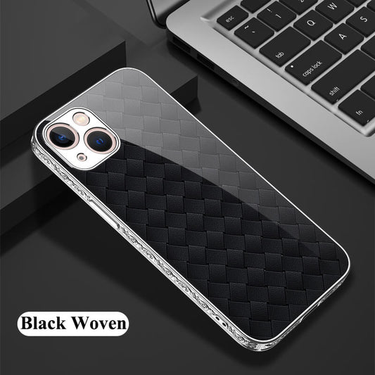 Dealggo | Baroque Woven Tempered Glass iPhone 13 12 11 Pro Max Cases