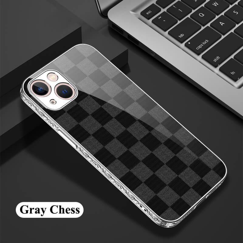 Dealggo | Baroque Chess Tempered Glass iPhone 13 12 11 Pro Max Cases