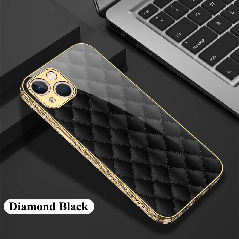 Dealggo | Baroque Diamond Tempered Glass iPhone 13 12 11 Pro Max Cases