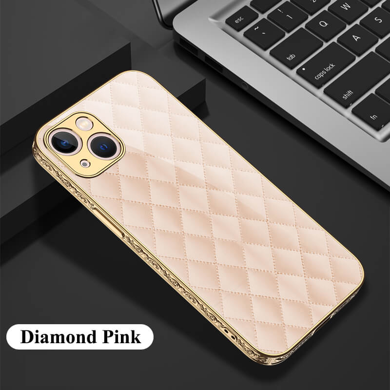 Dealggo | Baroque Diamond Tempered Glass iPhone 13 12 11 Pro Max Cases