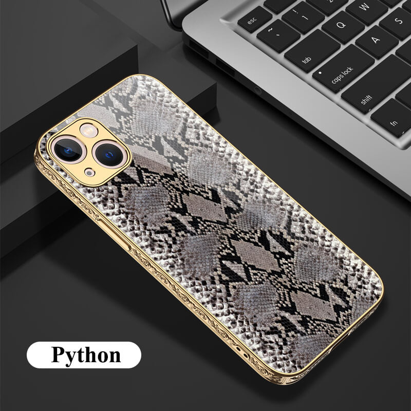 Dealggo | Baroque python Tempered Glass iPhone 13 12 11 Pro Max Cases