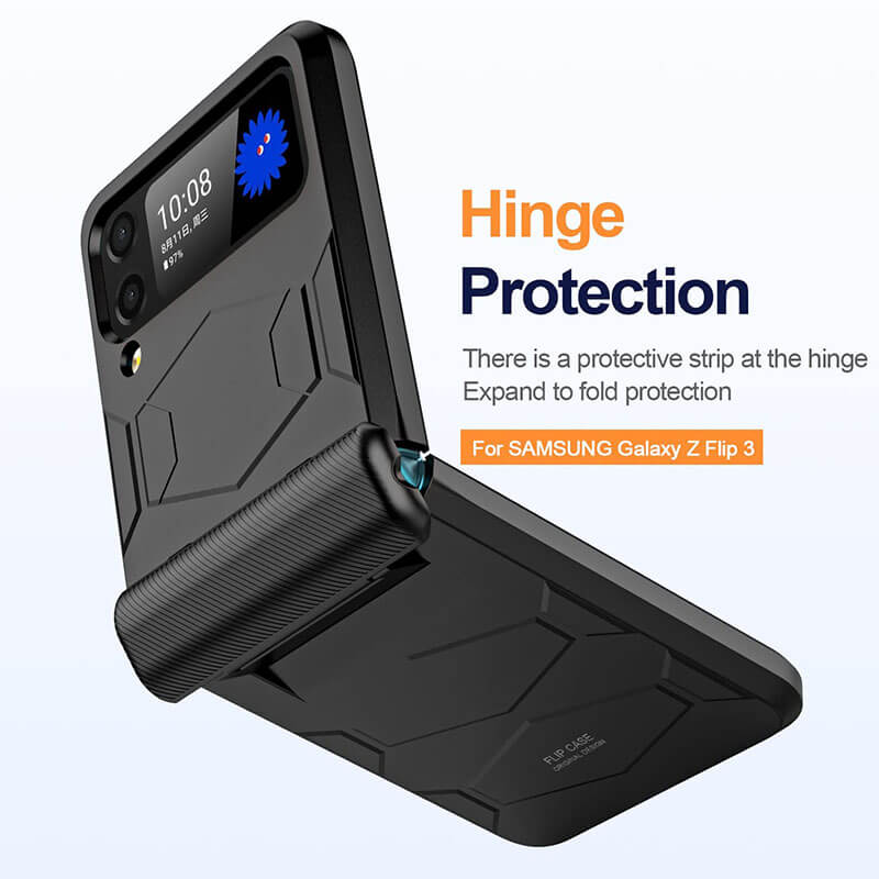 Armor Shockproof Hinge Protective Case Compatible for Samsung Galaxy Z Flip 3 5G - GiftJupiter