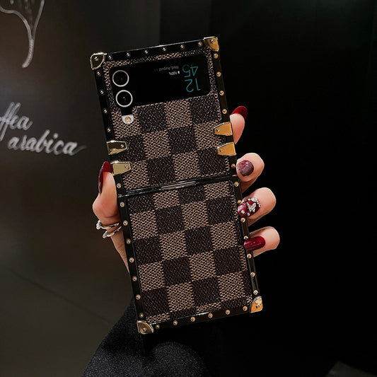 Grid Phone Case for Samsung Galaxy Z Flip 3/4/5/6/7