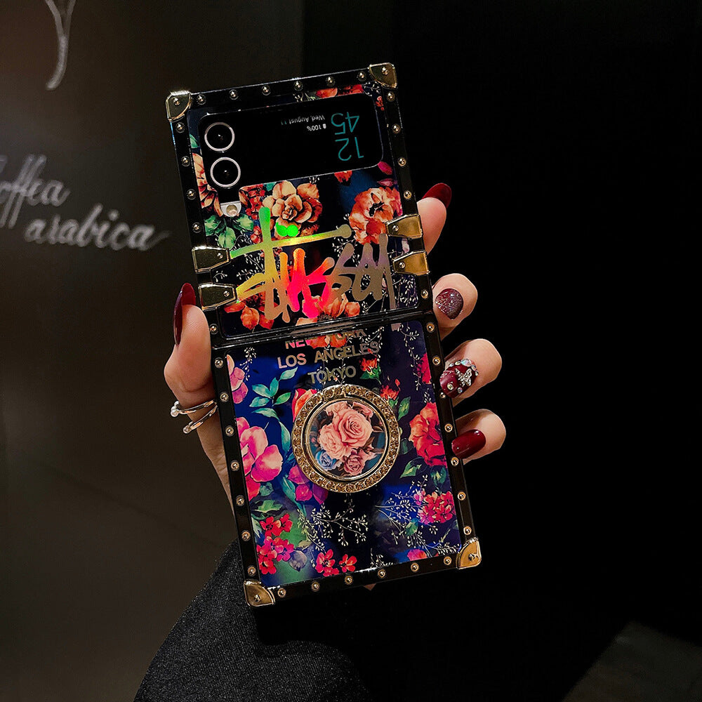 Vintage Fashion Rose Ring Phone Case for Samsung Galaxy Z Flip 3/4/5/6