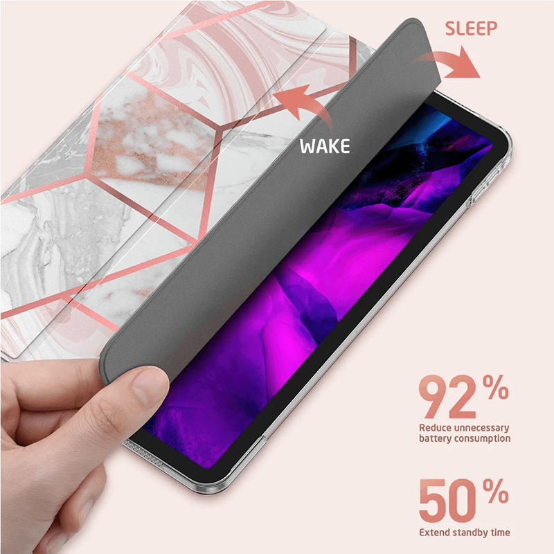 Marble Smart Cover Auto Wake/Sleep tablet Cover for iPad - Dealggo.com