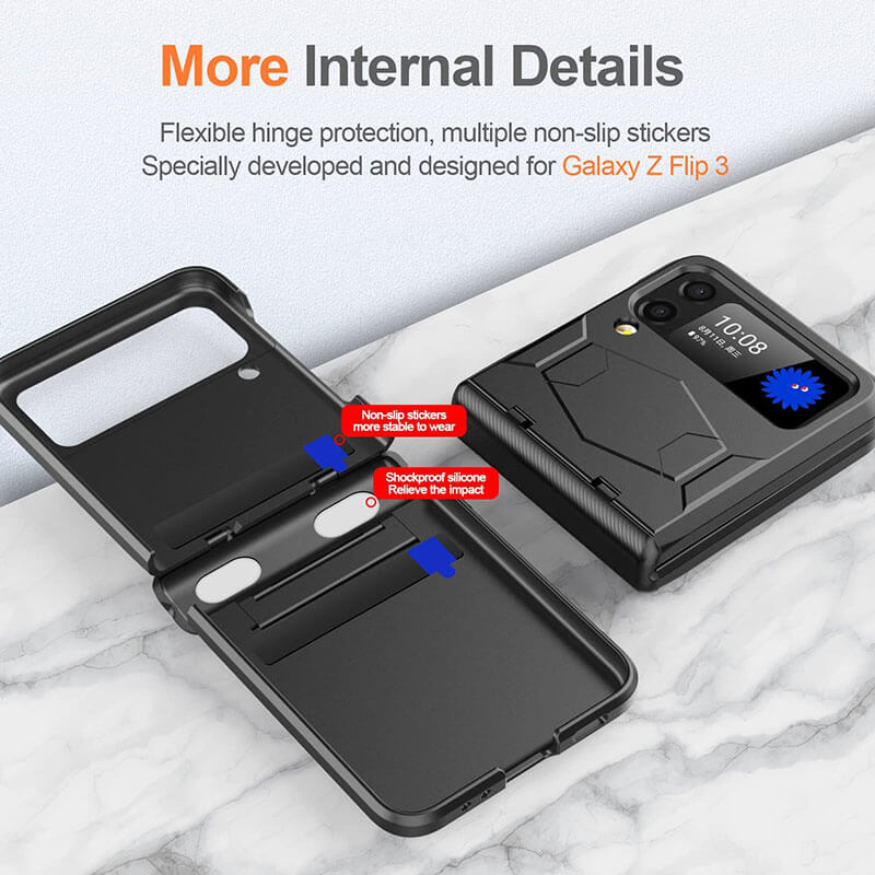 Armor Shockproof Hinge Protective Case Compatible for Samsung Galaxy Z Flip 3 5G - GiftJupiter