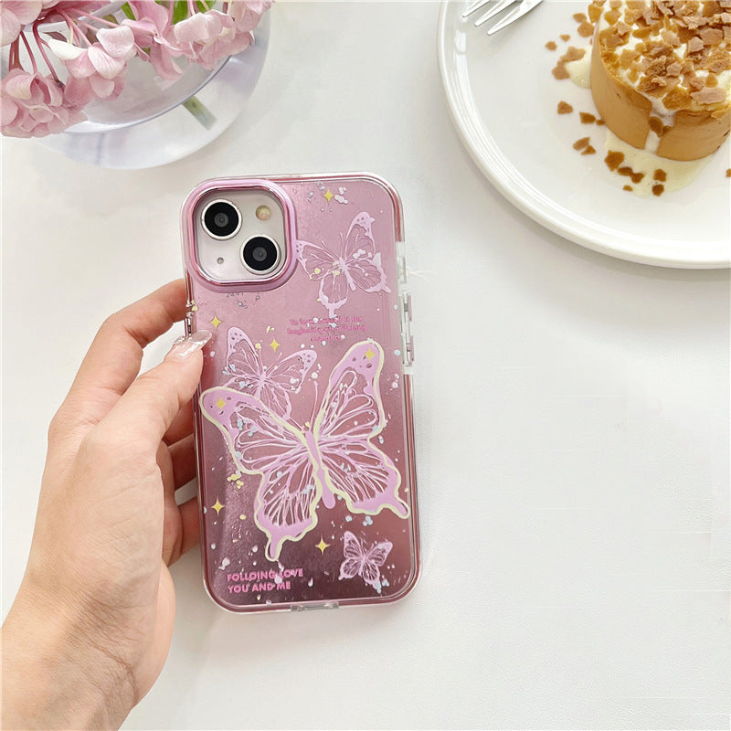 Electroplating Oil Painting Butterfly iPhone Case