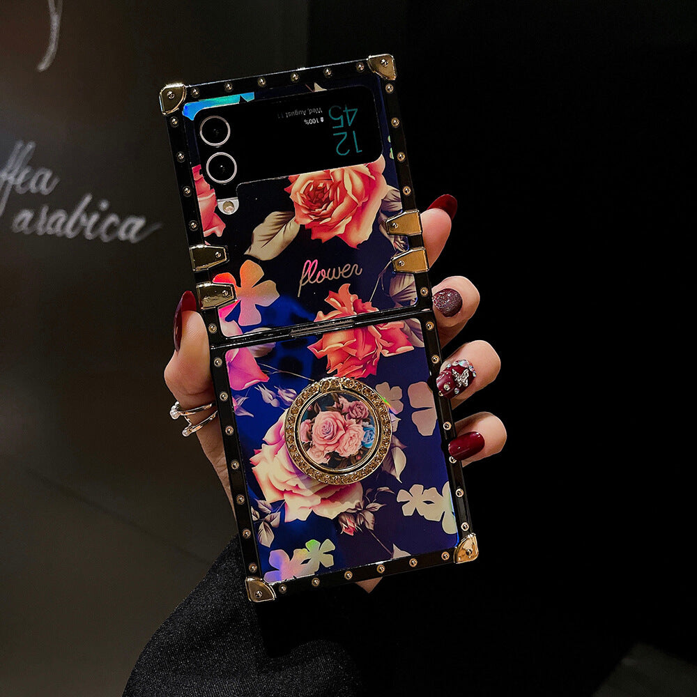 Vintage Fashion Rose Ring Phone Case for Samsung Galaxy Z Flip 3/4/5/6