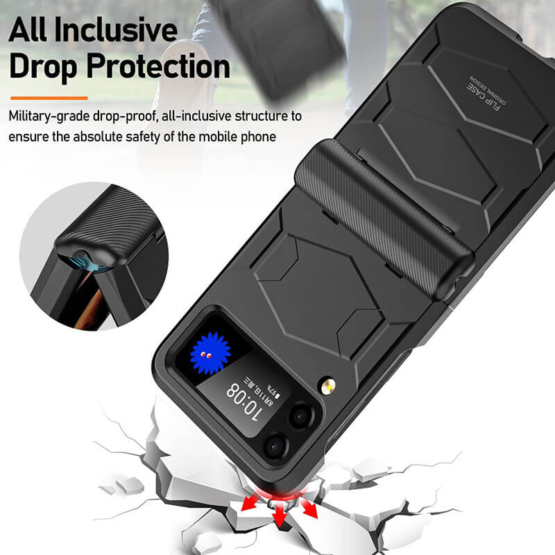 Armor Shockproof Hinge Protective Case Compatible for Samsung Galaxy Z Flip 3 5G - GiftJupiter