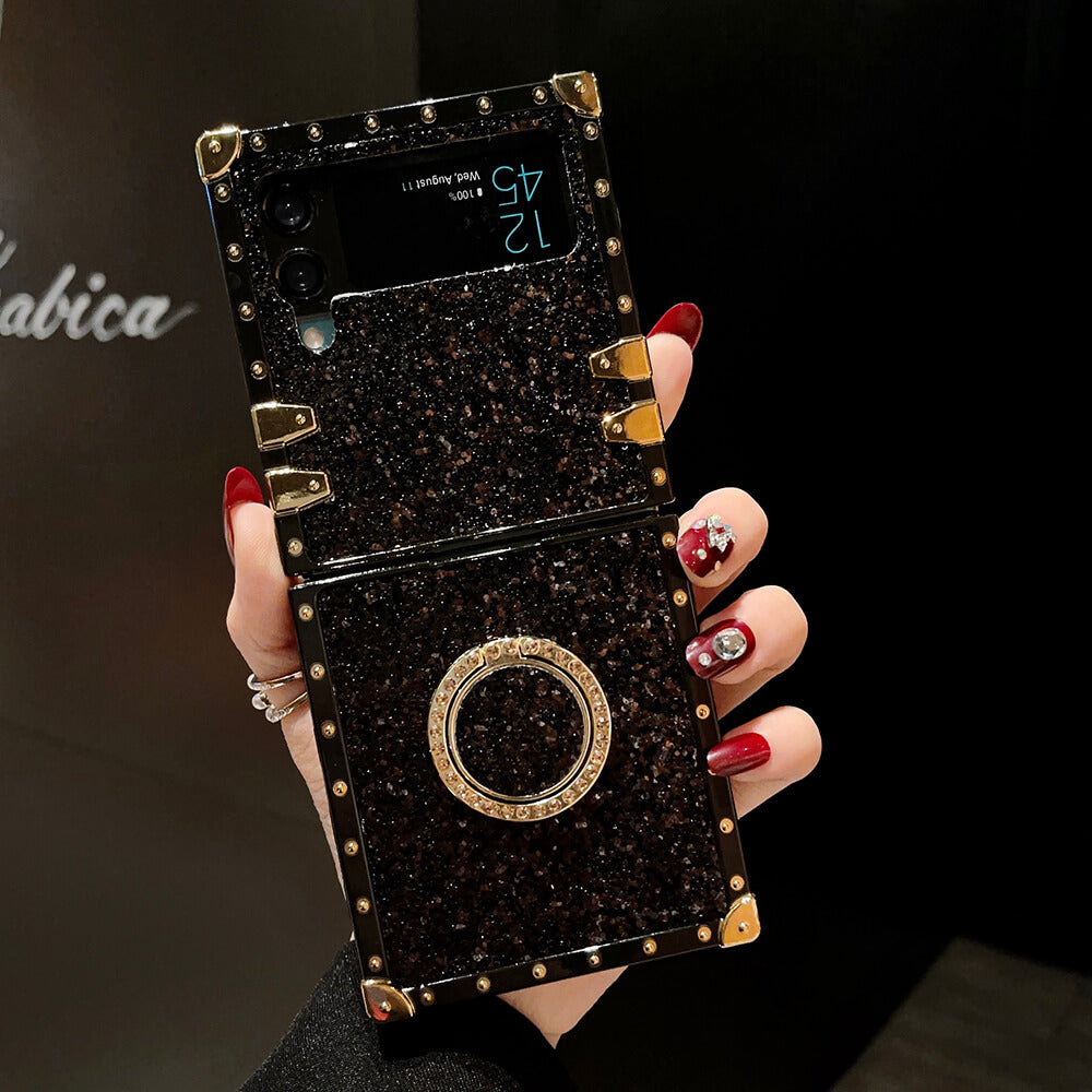 Glitter Diamond Ring Phone Case for Samsung Galaxy Z Flip 3/4/5/6/7