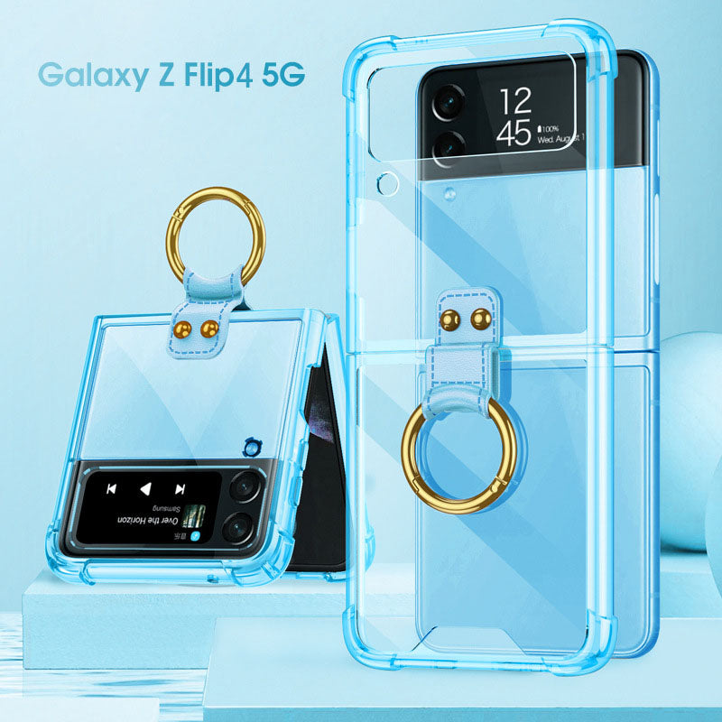 NEWEST Transparents Airbag Ring Holder Anti-knock Protection Cover For Samsung Galaxy Z Flip4 Flip3 5G