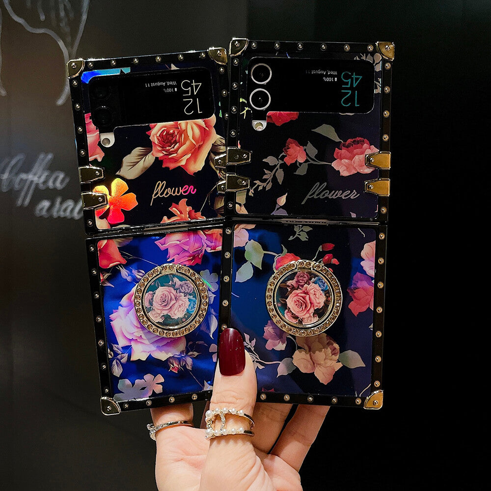 Vintage Fashion Rose Ring Phone Case for Samsung Galaxy Z Flip 3/4/5/6