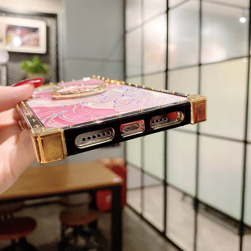 2021 Colorful Butterfly Flower Square iPhone Case - Dealggo.com