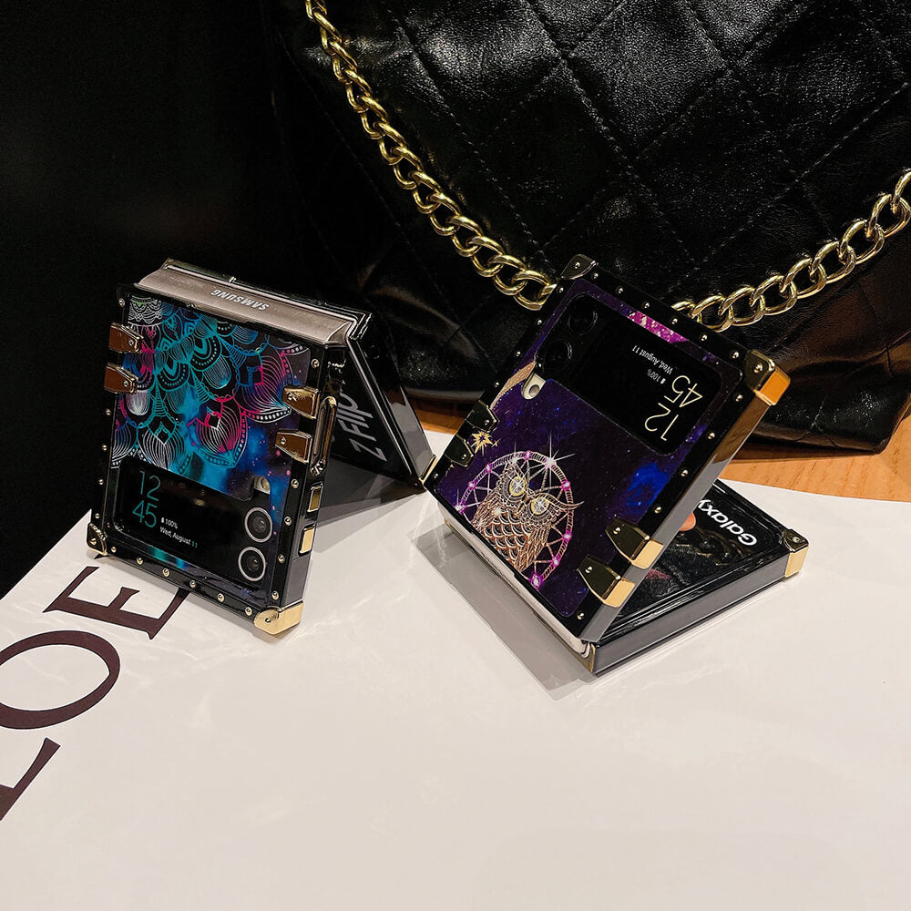 Star Sky Ring Phone Case for Samsung Galaxy Z Flip 3/4/5/6/7