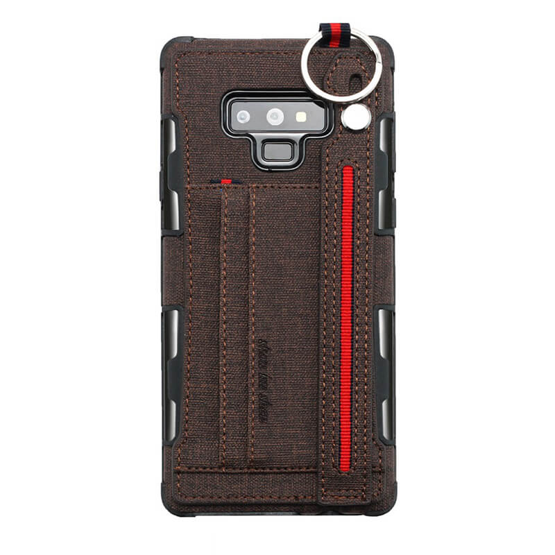British Style Canvas Pattern Multi-function Leather Phone Case For Samsung - Dealggo.com