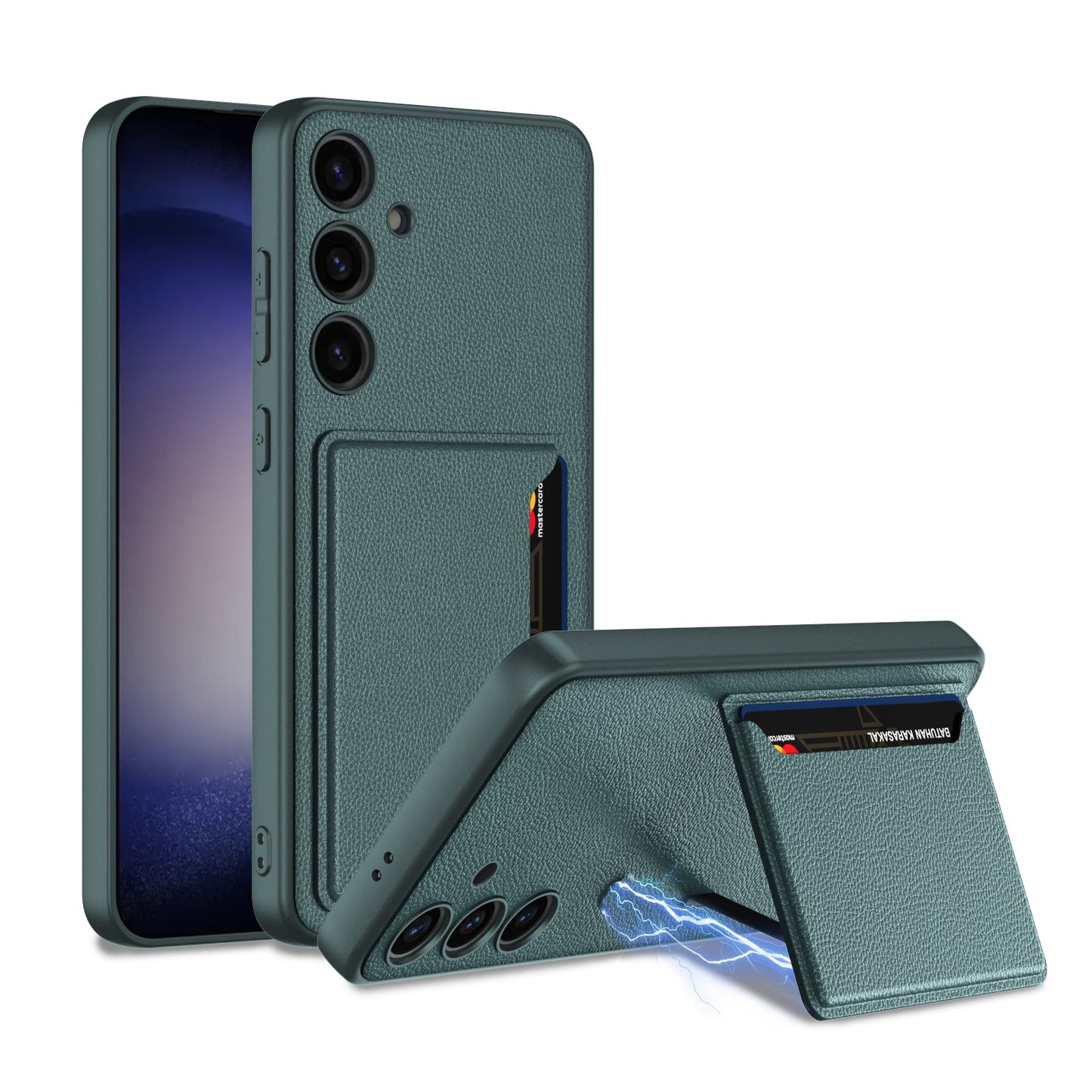 Galaxy S24/S23 Ultra S24Plus S24 Case - Leather & Magnetic Card Holder