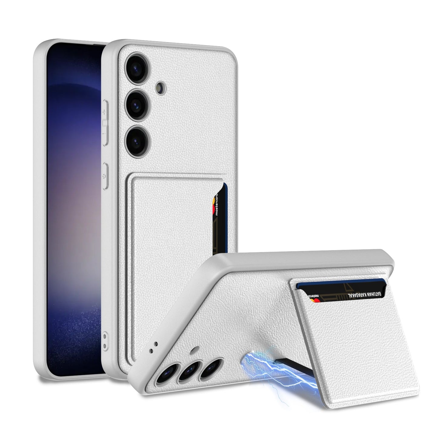 Galaxy S24/S23 Ultra S24Plus S24 Case - Leather & Magnetic Card Holder