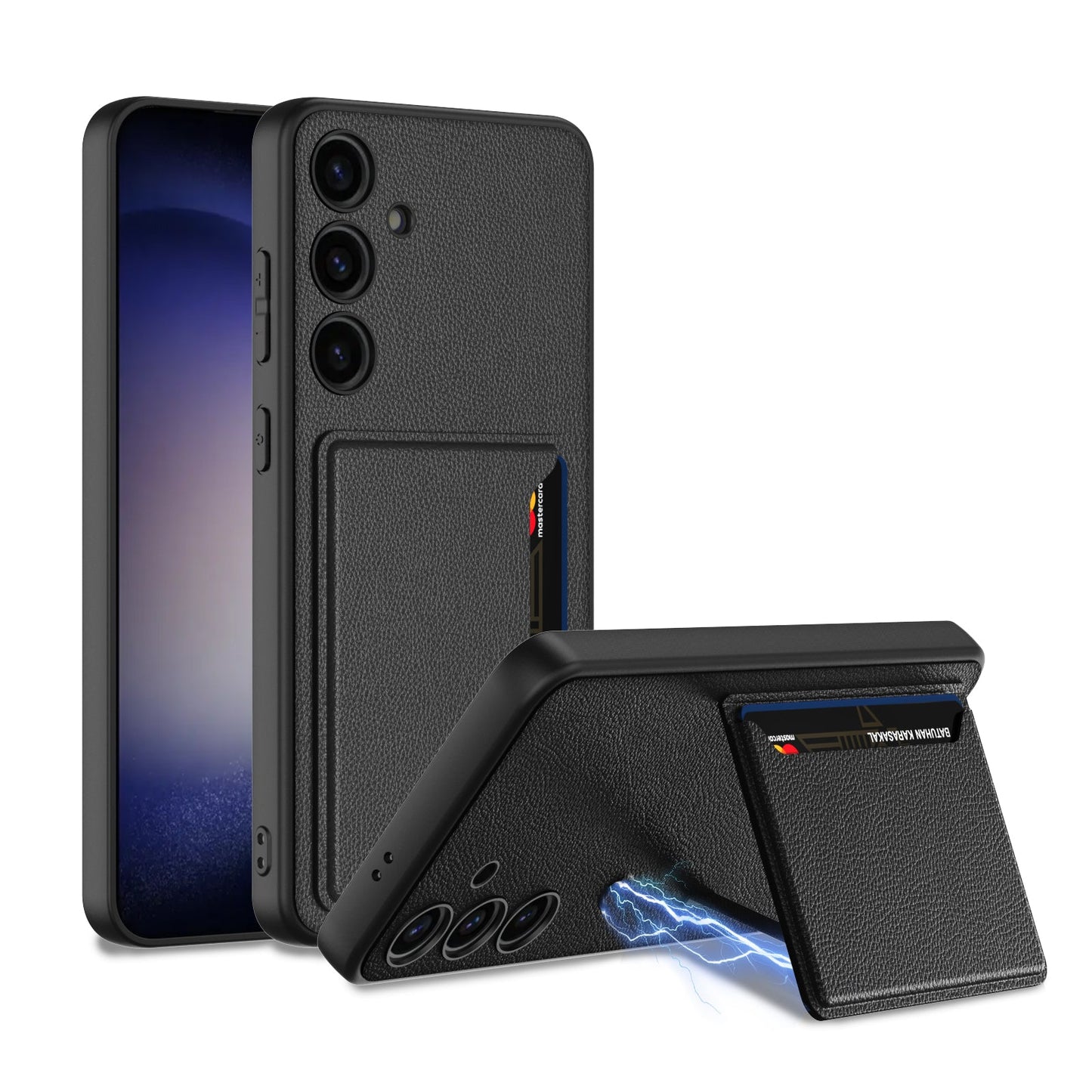 Galaxy S24/S23 Ultra S24Plus S24 Case - Leather & Magnetic Card Holder