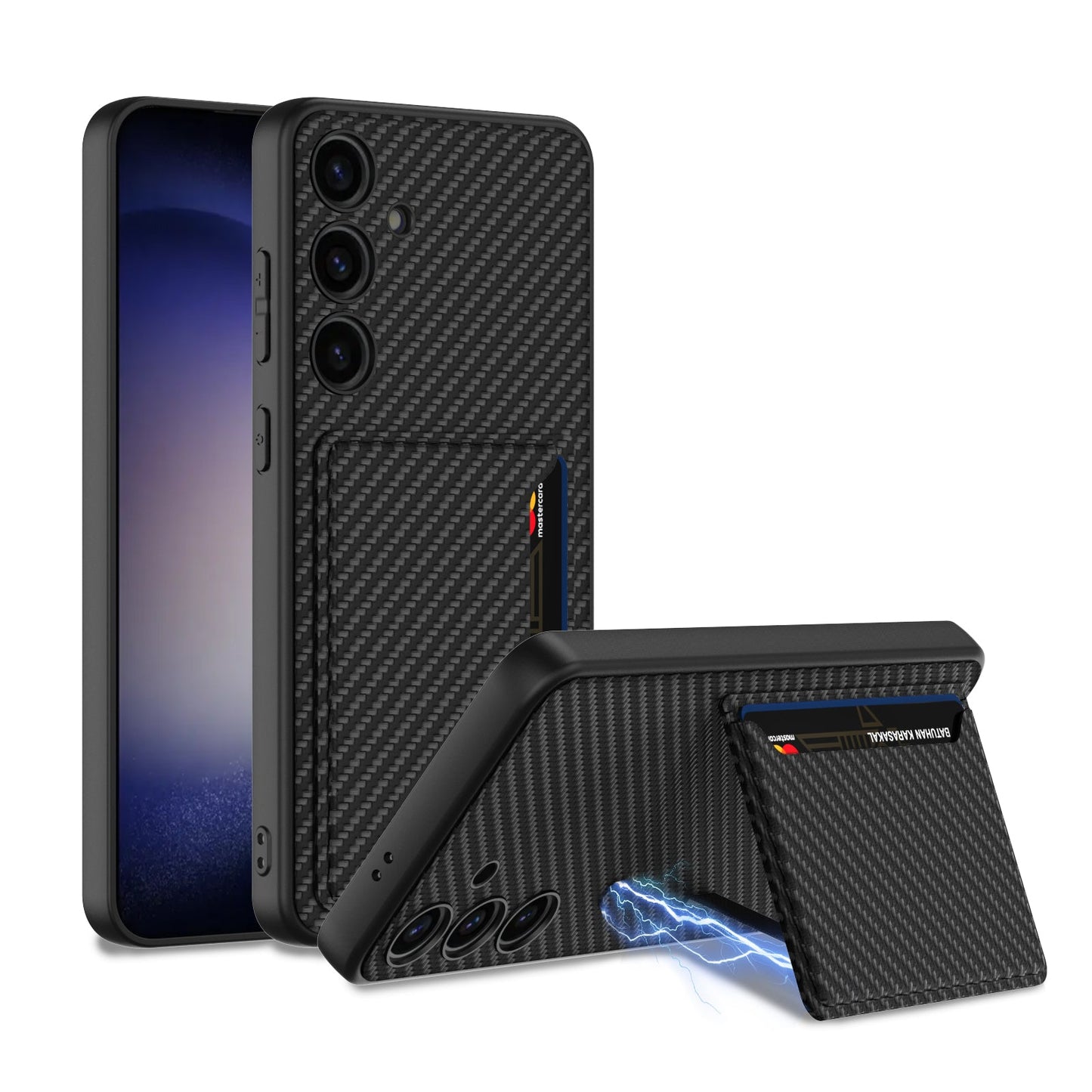 Galaxy S24/S23 Ultra S24Plus S24 Case - Leather & Magnetic Card Holder