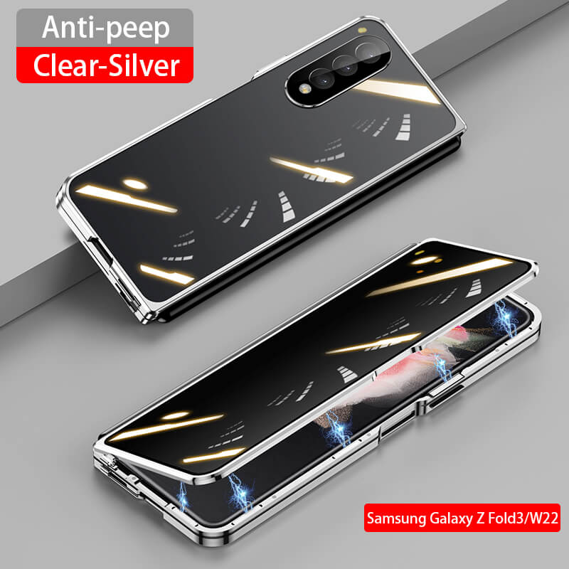 Magnetic Metal Anti-fall Clear Protective Case For Samsung Galaxy Z Fold4 Fold3 5G