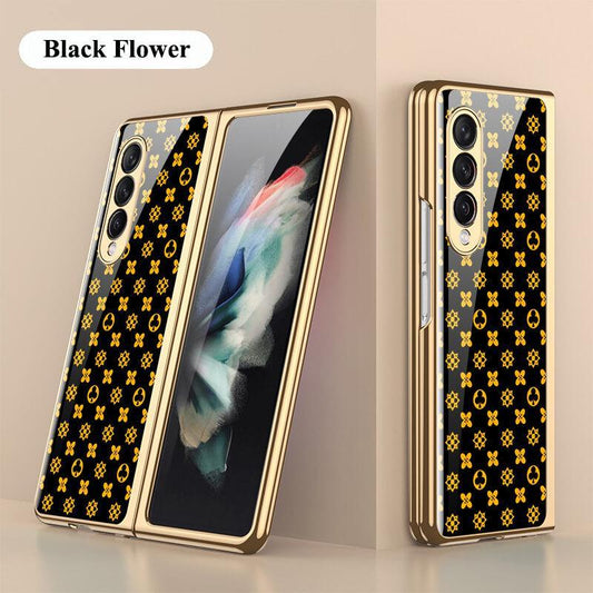 Flower Glass Case For Samsung Galaxy Z Fold 3 5G - GiftJupiter