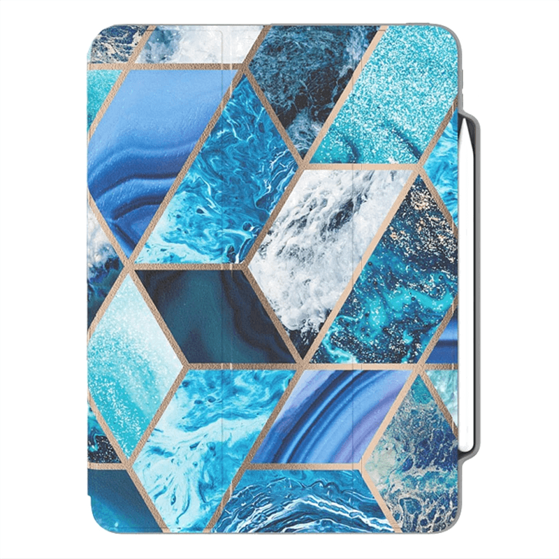 Marble Smart Cover Auto Wake/Sleep tablet Cover for iPad - Dealggo.com