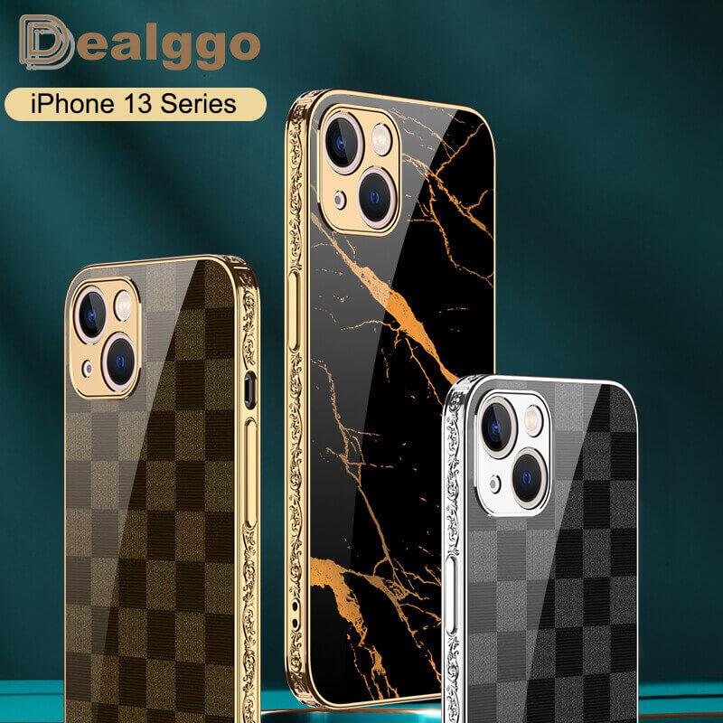 Dealggo | Baroque Diamond Tempered Glass iPhone 13 12 11 Pro Max Cases