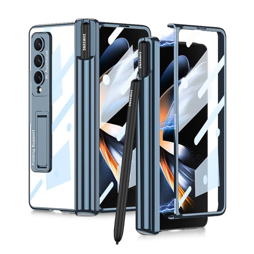 Galaxy Z Fold4 Fold3 | Magnetic Pen Holder Folding Bracket shell Privacy Film Integration Case