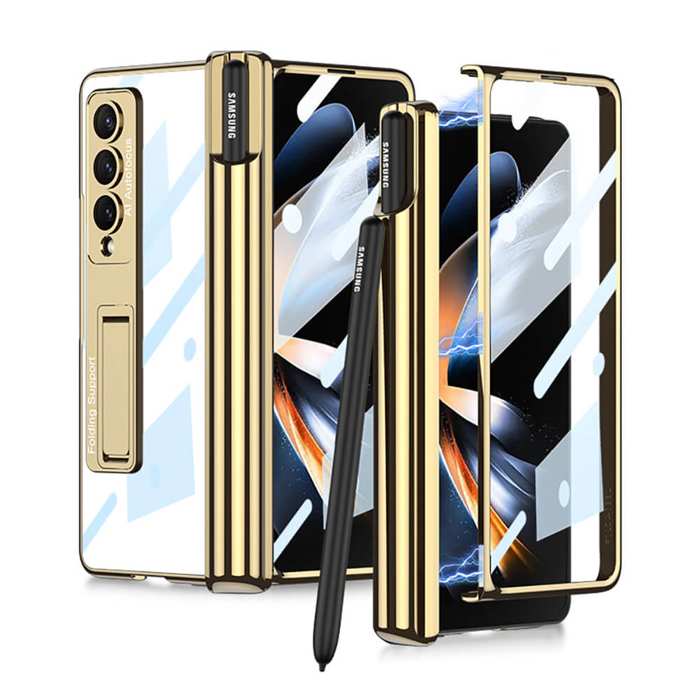 Galaxy Z Fold4 Fold3 | Magnetic Pen Holder Folding Bracket shell Privacy Film Integration Case