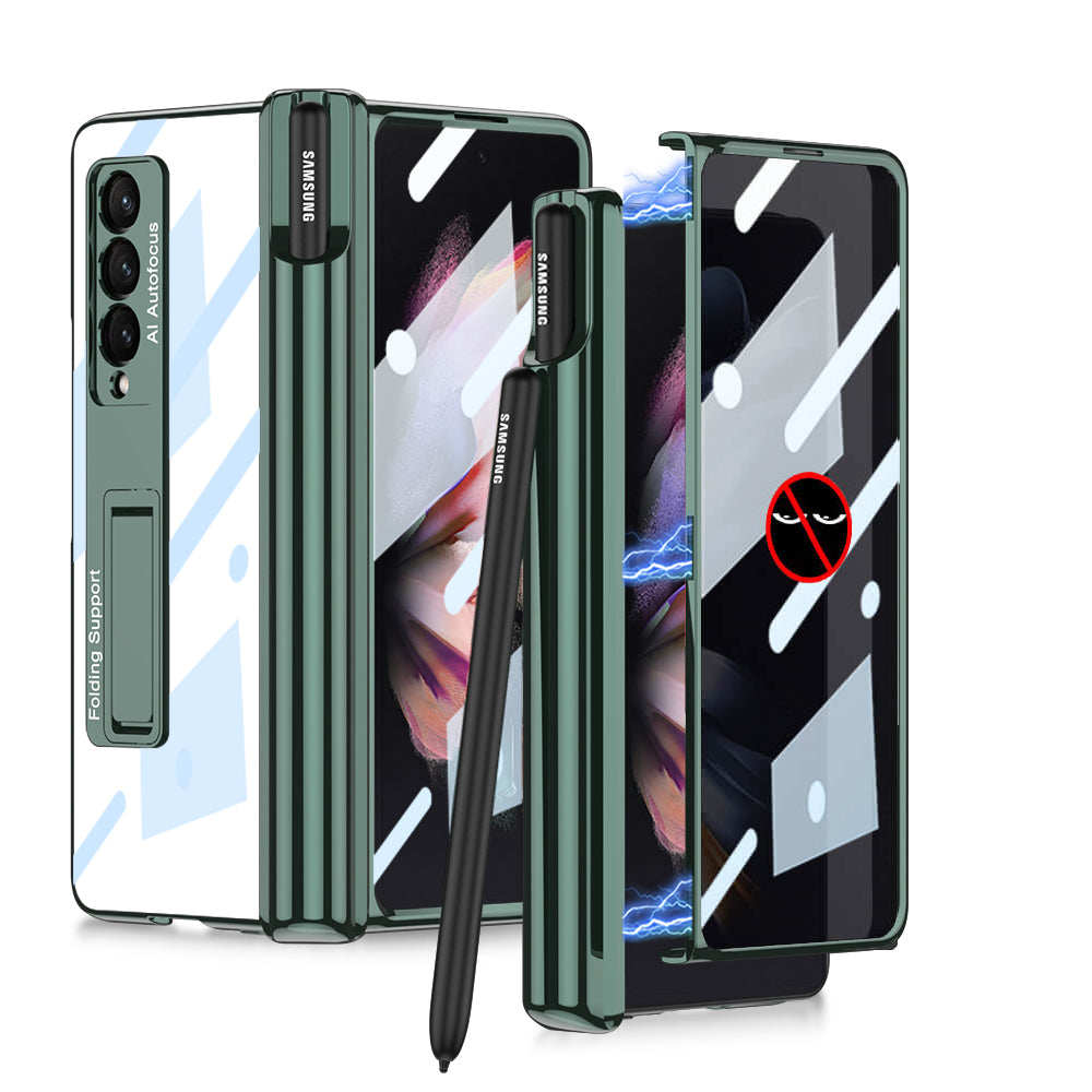 Galaxy Z Fold4 Fold3 | Magnetic Pen Holder Folding Bracket shell Privacy Film Integration Case