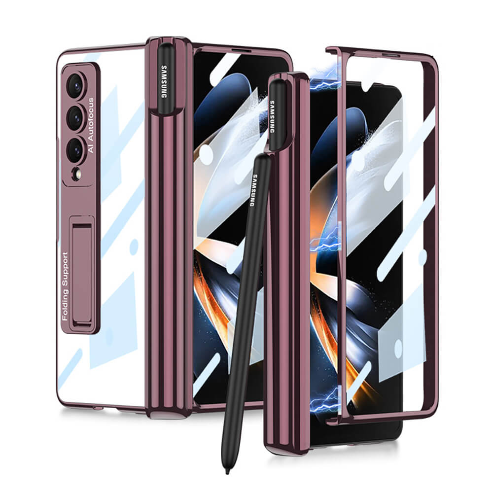 Galaxy Z Fold4 Fold3 | Magnetic Pen Holder Folding Bracket shell Privacy Film Integration Case