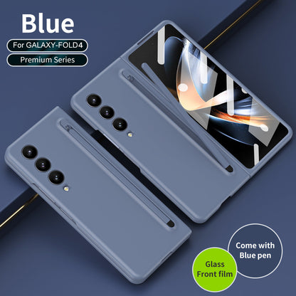 Anti-fall Protective Phone Case With Pen Tray Shell and Film For Samsung Galaxy Z Fold5 Fold4