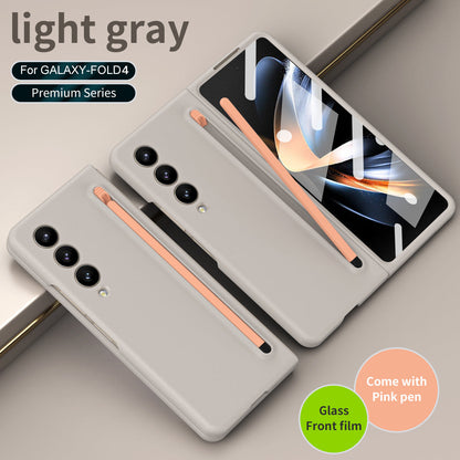 Anti-fall Protective Phone Case With Pen Tray Shell and Film For Samsung Galaxy Z Fold5 Fold4