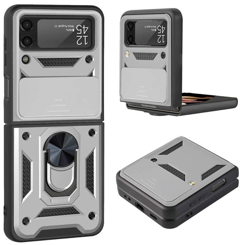 Drop Tested Cover with Magnetic Kickstand Car Mount Protective Case for Samsung Galaxy Z Flip 3 5G - GiftJupiter