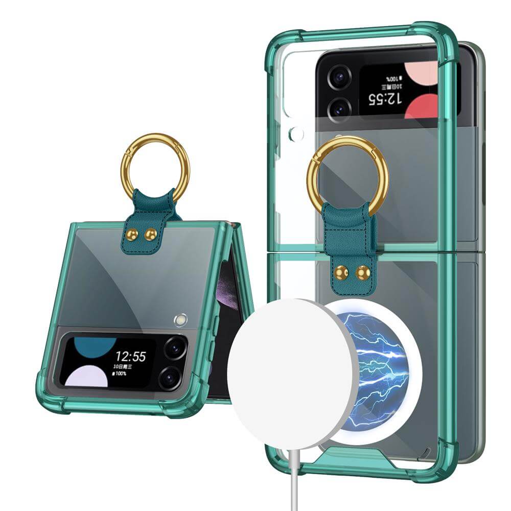 Galaxy Z Flip3 Flip4 Magnetic MagSafe Airbag Anti-fall Wireless Charging Phone Case