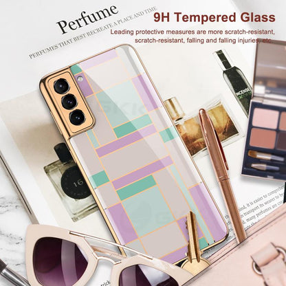 2021 Luxury Plating Pattern Camera All-inclusive Electroplating Process Case For Samsung S21 S21 Plus S21 Ultra