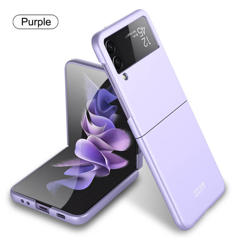 Solid Matte Ultra Slim Hard Shockproof Full Protection Cover For Galaxy Z Flip3 5G - Dealggo.com