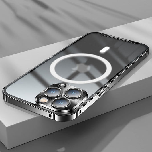 Aluminium Alloy Lens Frosted Magsafe Metal Magnetic case For iphone 14 Series
