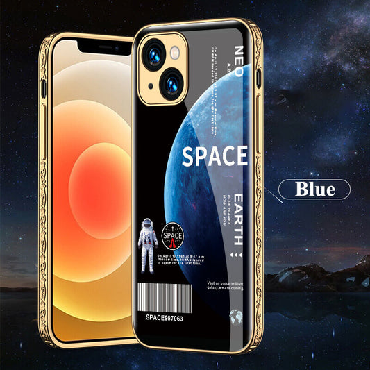 Dealggo | Baroque Space Tempered Glass iPhone 13 12 11 Pro Max Cases