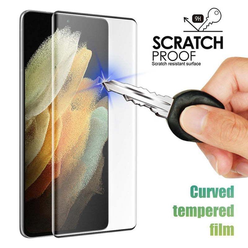 2022 Tempered Full Curved Protective Glass For Samsung Galaxy S22 S21 Ultra Plus